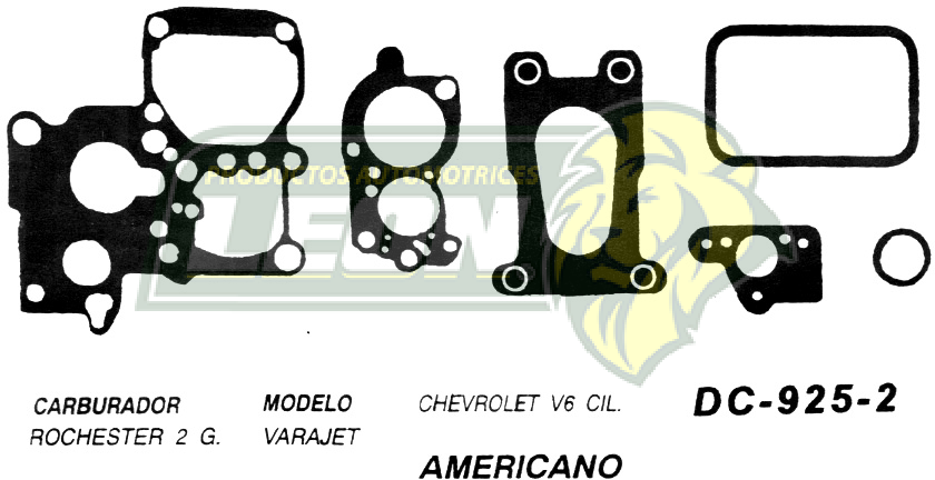 JUNTA CARBURADOR G.M. V6 ROCHESTER 2G U.S.A. (JGO.)