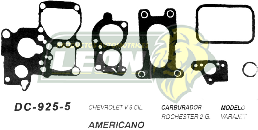 JUNTA CARBURADOR G.M. V6 ROCHESTER 2G U.S.A. (JGO.)