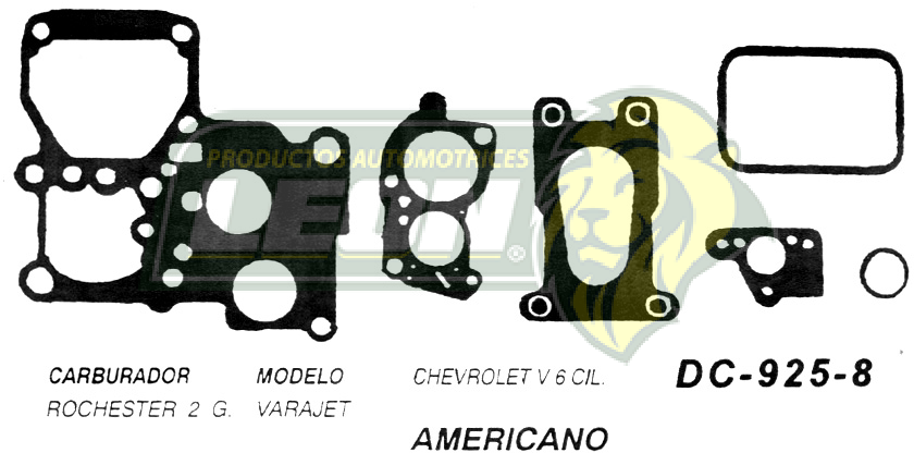 JUNTA CARBURADOR G.M. V6 ROCHESTER 2G U.S.A. (JGO.)