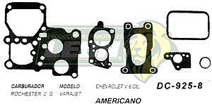 JUNTA CARBURADOR G.M. V6 ROCHESTER 2G U.S.A. (JGO.)