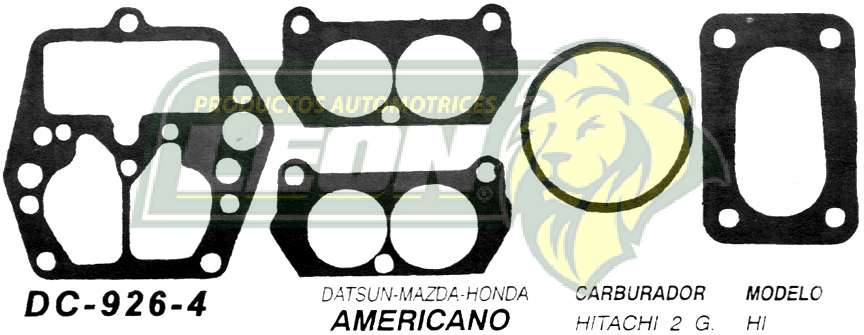 JUNTA CARBURADOR DATSUN, MAZDA, HONDA U.S.A. (JGO.)