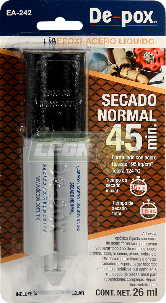 PLASTIACERO NORMAL (LIQ.) JERINGA 26 ML.