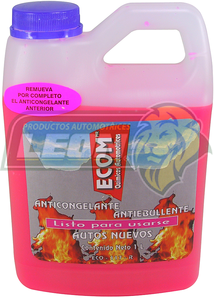 ANTICONGELANTE LISTO PARA USAR AUTO NUEVOS 1 Lt. ROSA