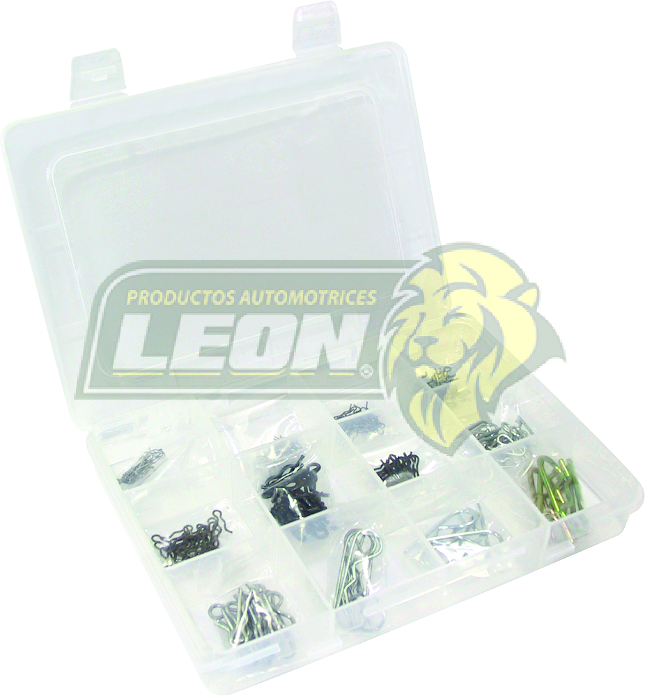 ESTUCHE DE SEGURO HORQUILLA Y TIPO “R” CONT. 12 MED. = 120 pzas.