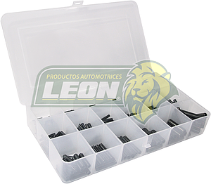 ESTUCHE DE PERNO SPIROL RANURADO CONT. 18 MED. = 333 pzas.