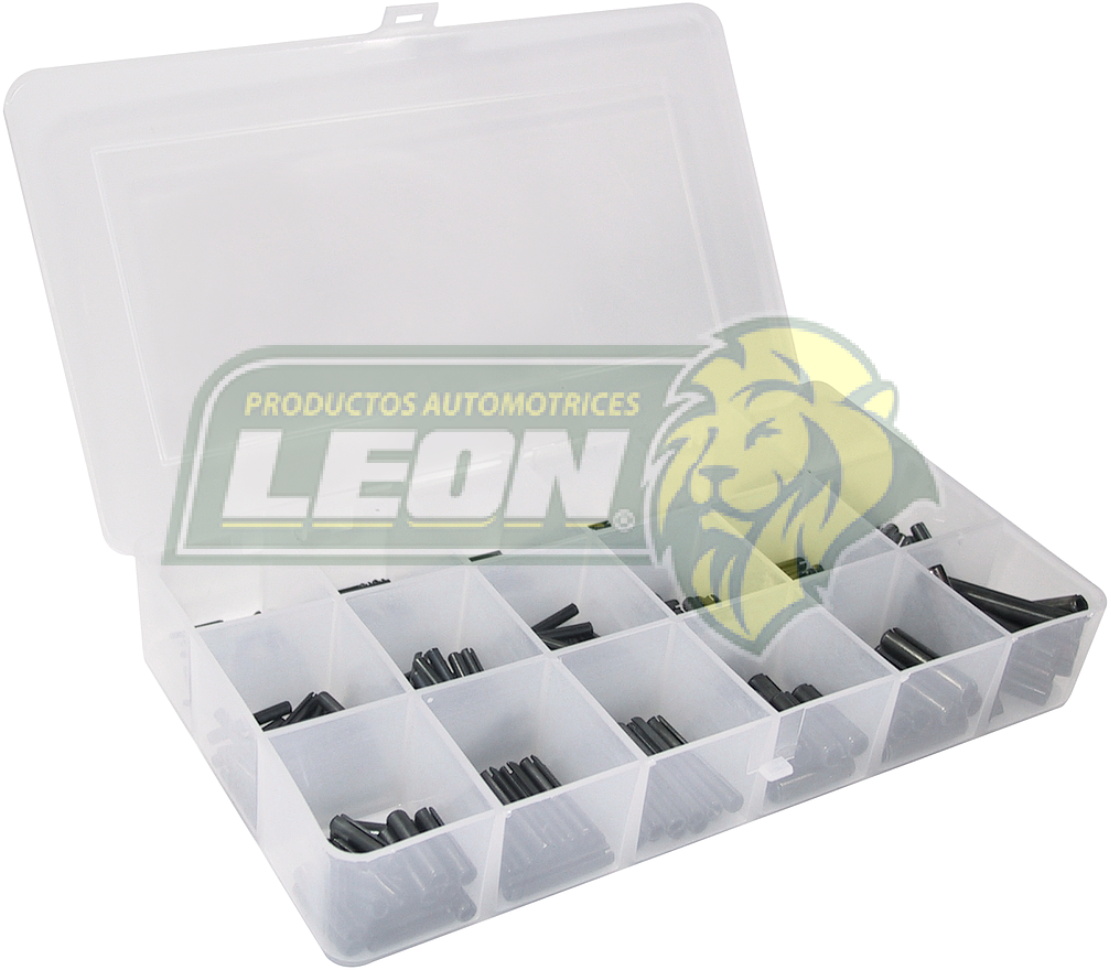 ESTUCHE DE PERNO SPIROL RANURADO CONT. 18 MED. = 333 pzas.