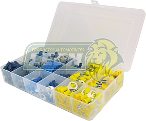 ESTUCHE DE TERMINALES ELECTRICAS CON AISLANTE CONT. 18 MED. = 435 pzas.