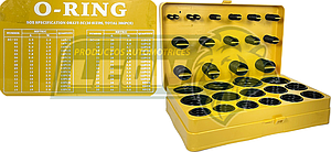 ESTUCHE DE O-RINGS CONT. 30 MED. MILIMETRICAS = 385 pzas NITRILO